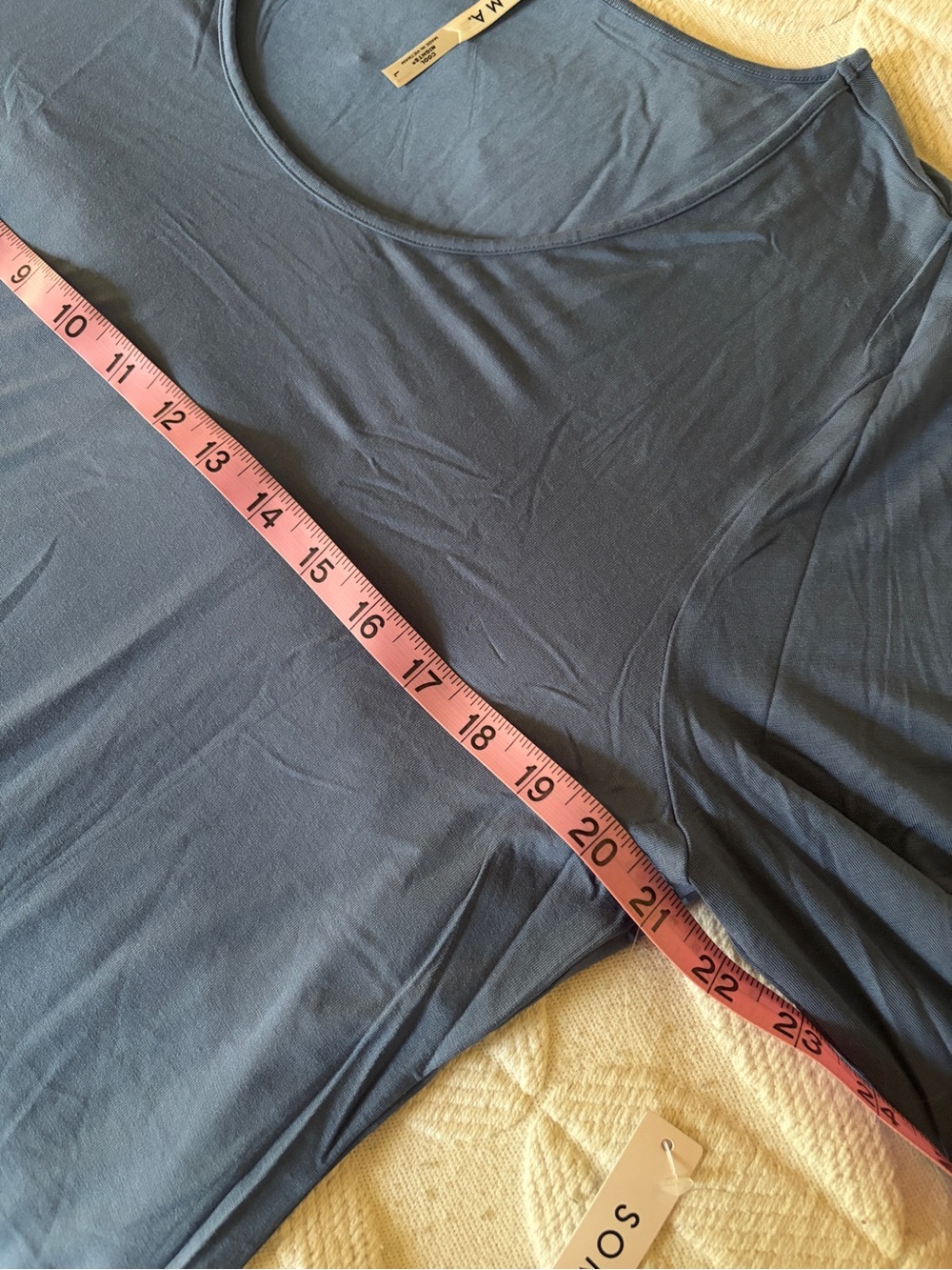 New w tags Soma size L Cool Nights lounge pajama Long Sleeve tee in Slate Blue. - Picture 6 of 7